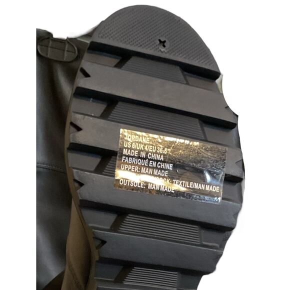 JF Just Fab Boots Women's Size 6 Black Jordane Over-The-Knee Chunky Heel Y2K - Picture 12 of 13